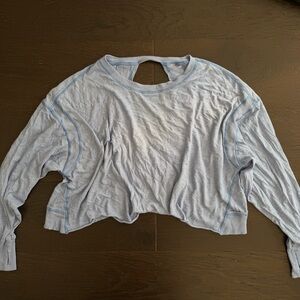 FP Movement by Free People Light Blue Long Sleeve Top